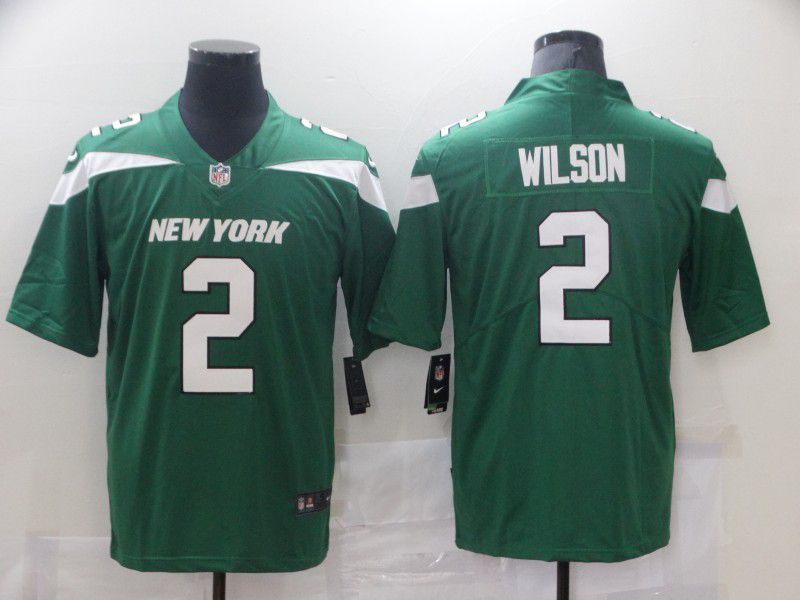 Men New York Jets 2 Wilson Green Nike Vapor Untouchable Limited 2021 NFL Jersey